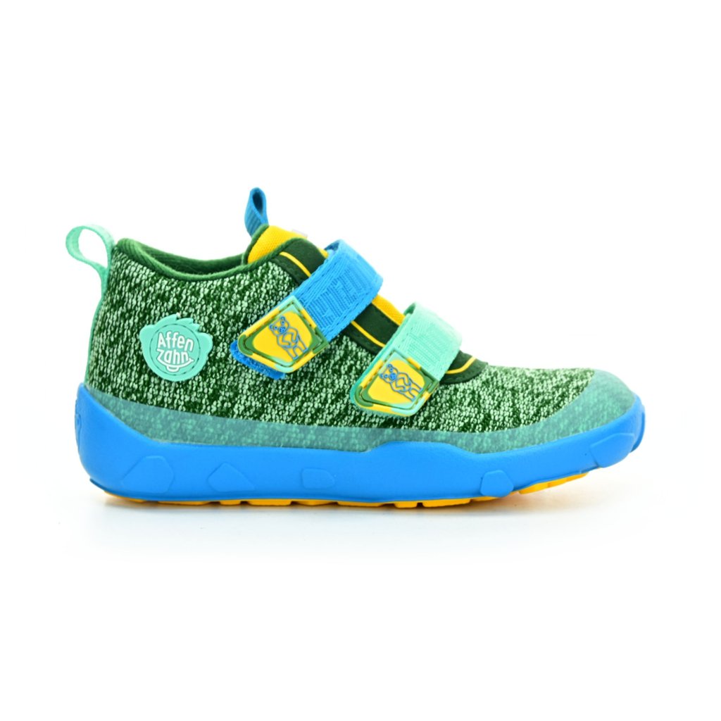 Affenzahn Übergangsschuh Knit Happy Creative Bear blaue Barfußschuhe