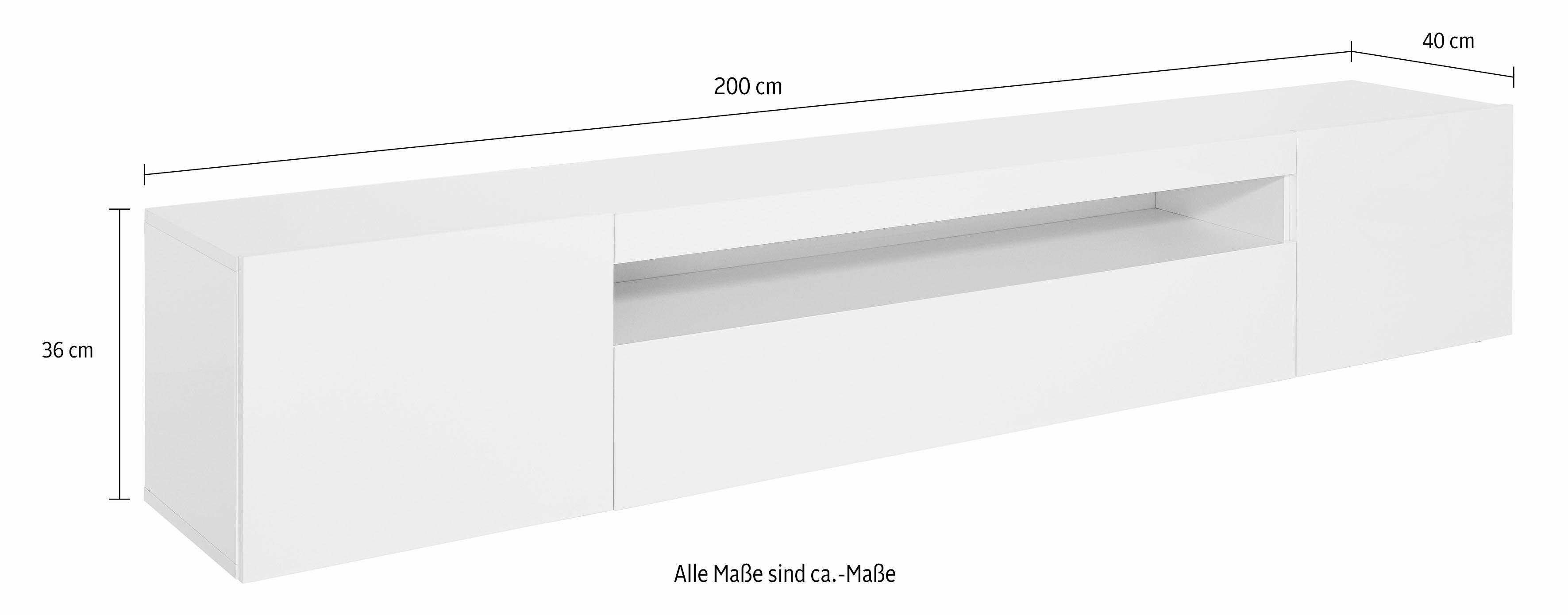 Tecnos Lowboard, Breite 200 cm
