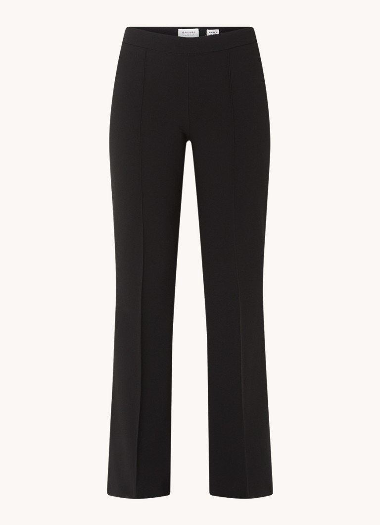 Pantalon Rosner Audrey taille haute évasé avec couture décorative