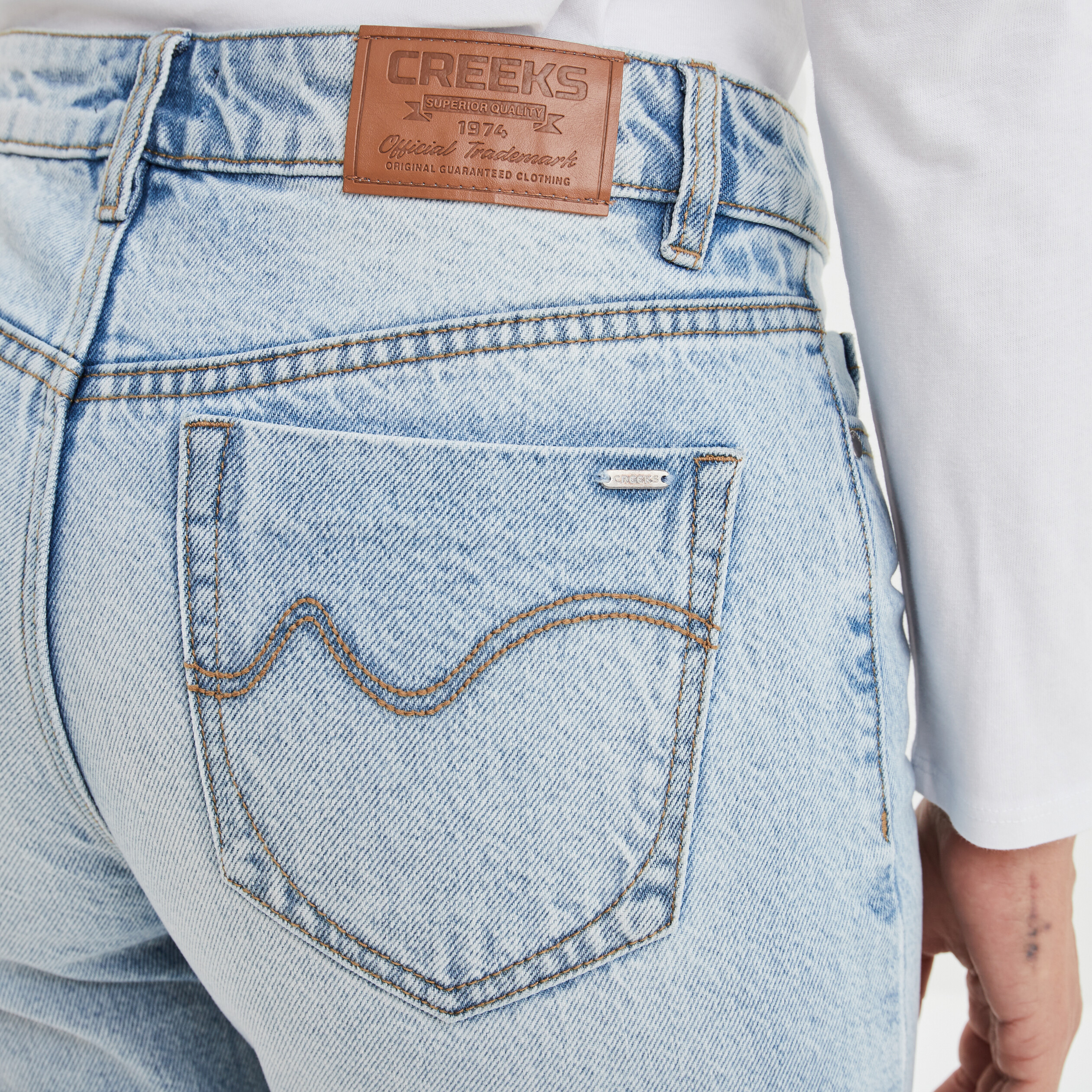 Jeans slim 5 poches Creeks denim double stone femme | La Halle
