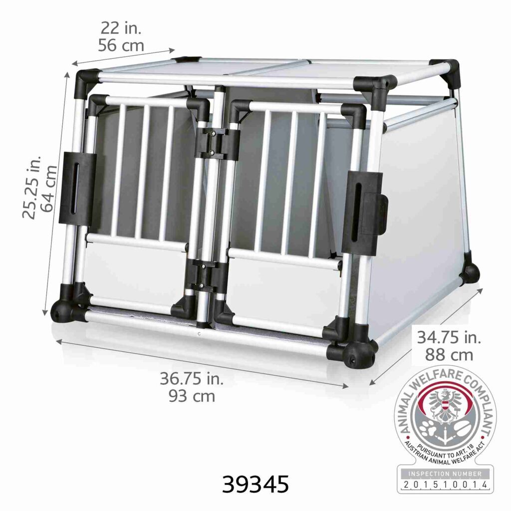 Trixie Transportboxen & Gitterboxen Trixie Doppel-Transportbox Aluminium