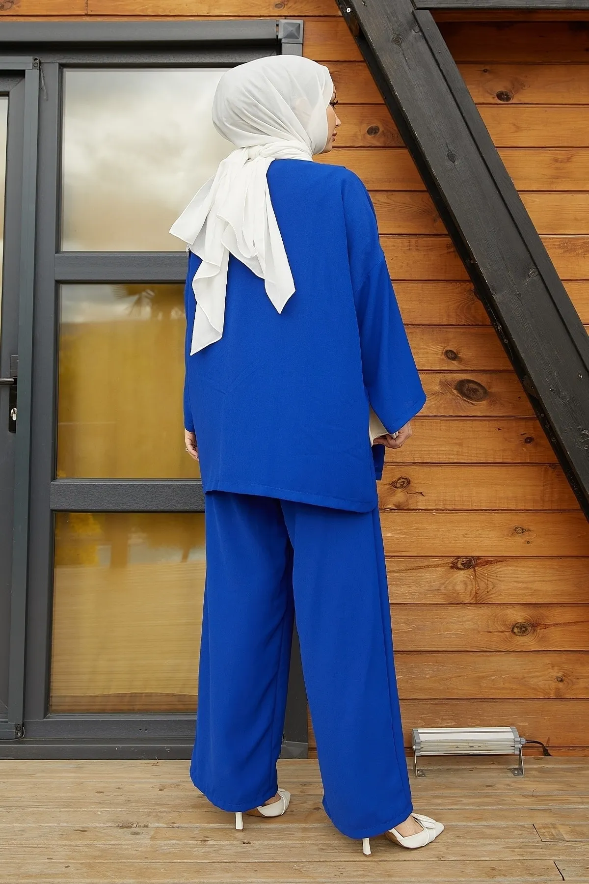 InStyle  Lika Oversize-Anzug mit Jacke – Saks Blue