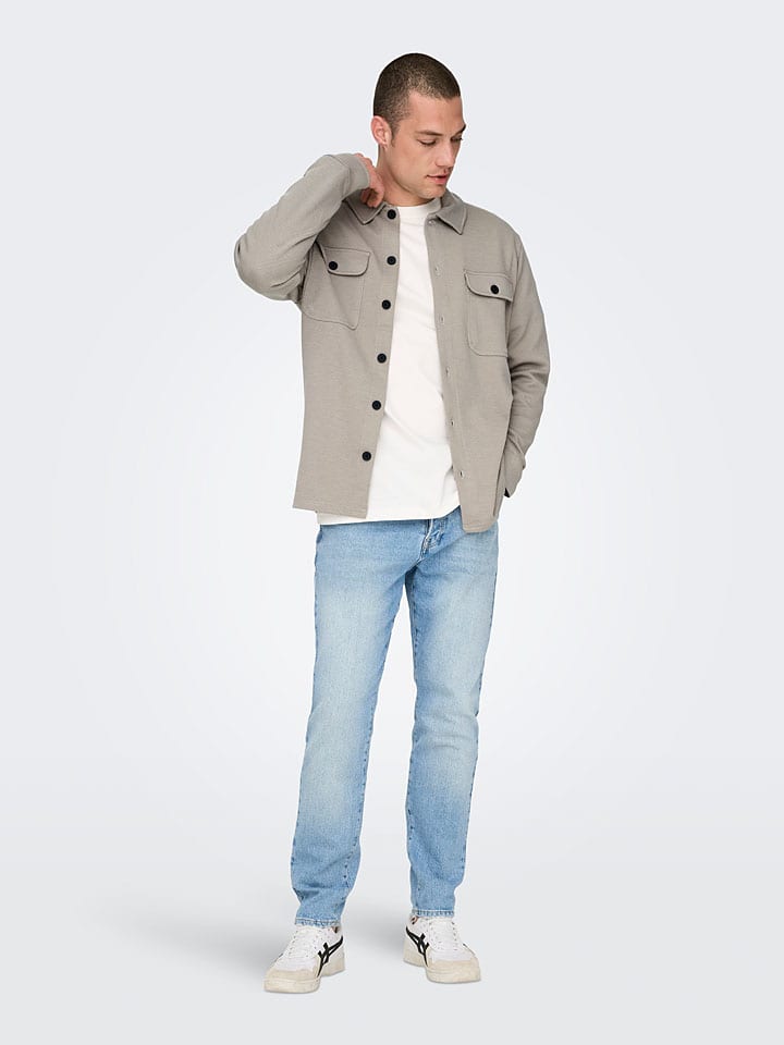 ONLY & SONS Hemd in Grau günstig kaufen