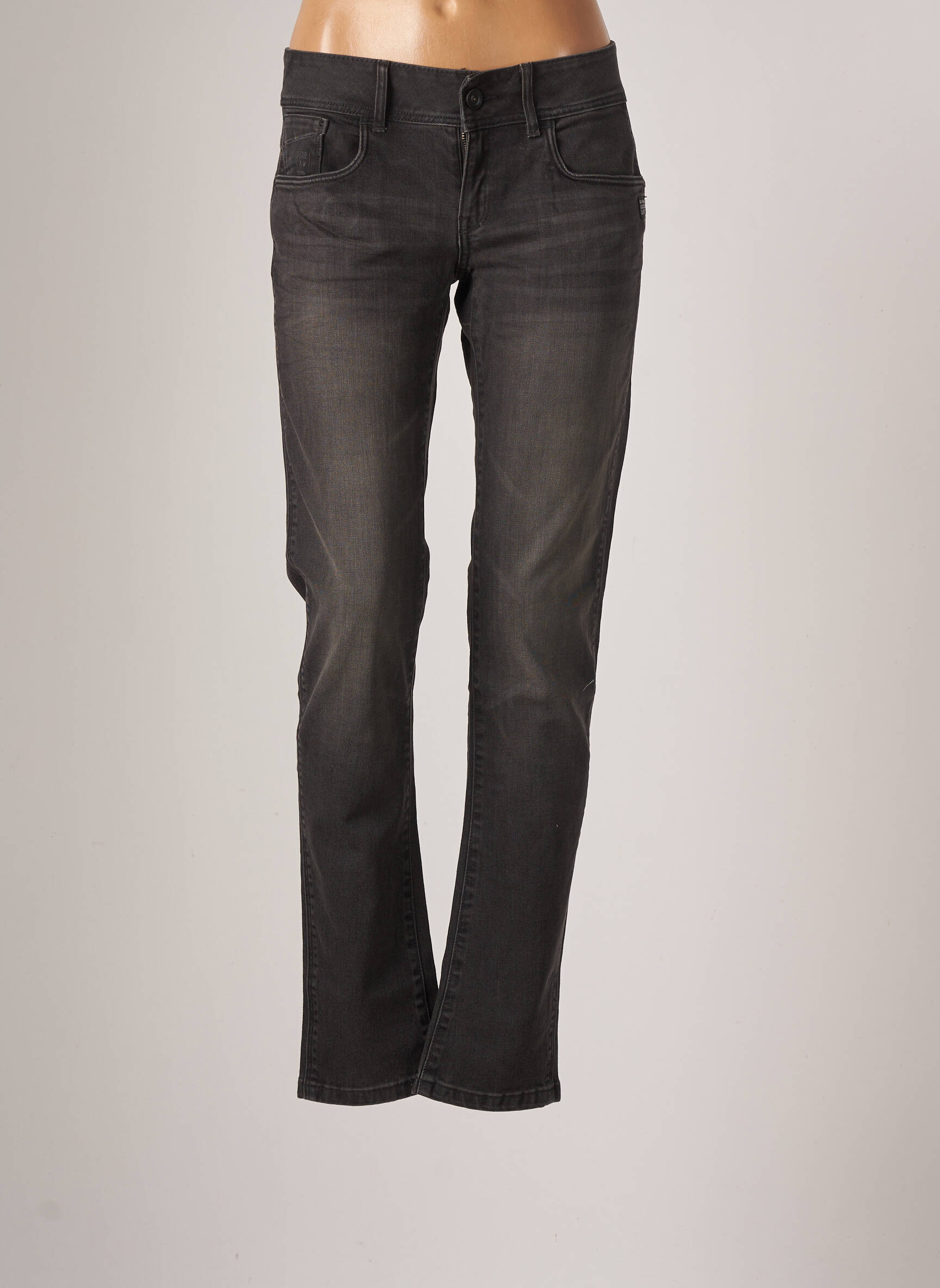 G Star Jeans Coupe Droite Femme couleur gris