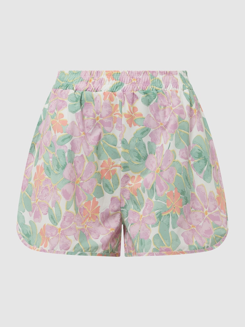 Shorts mit floralem Muster in purple