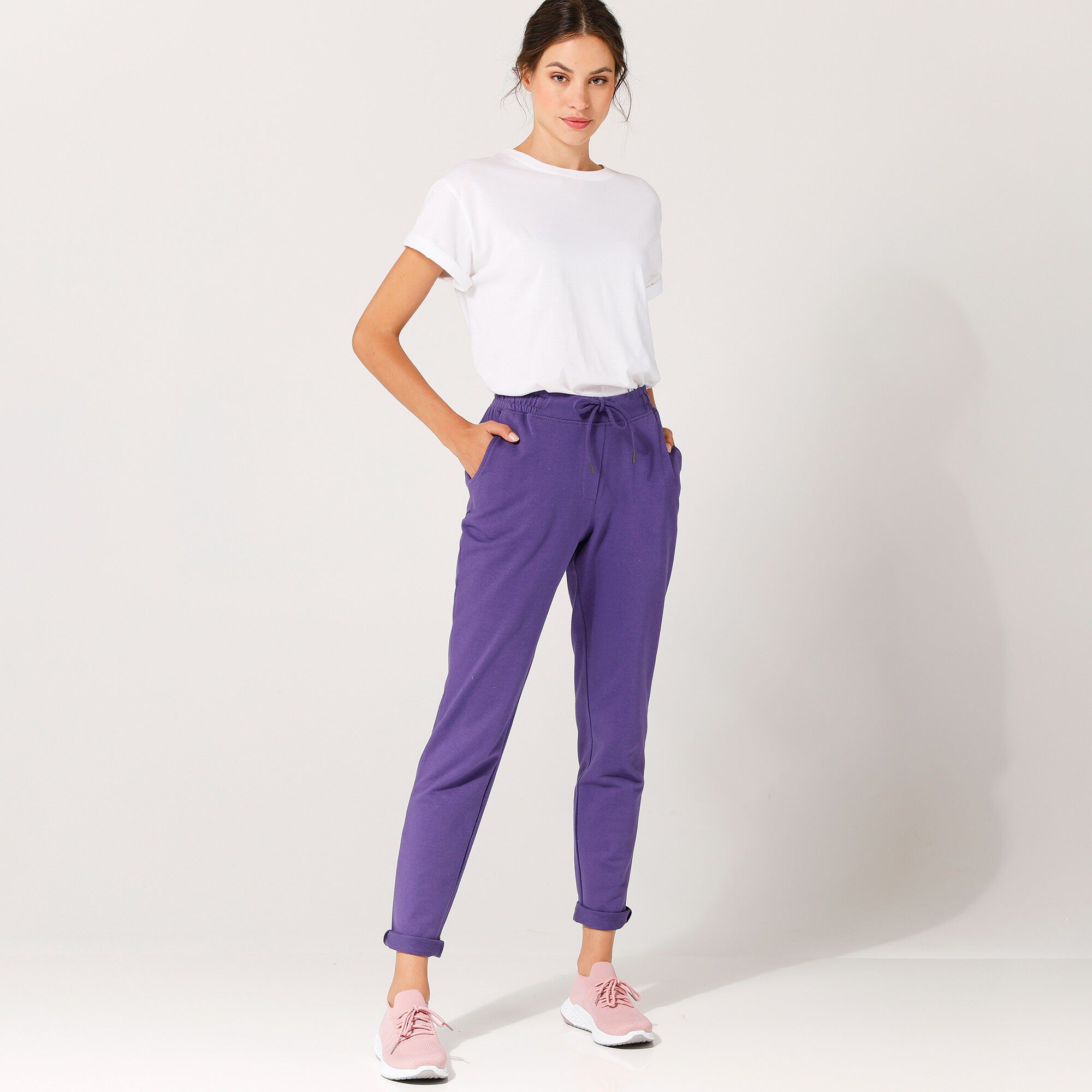 Joggpant élastiqué en molleton