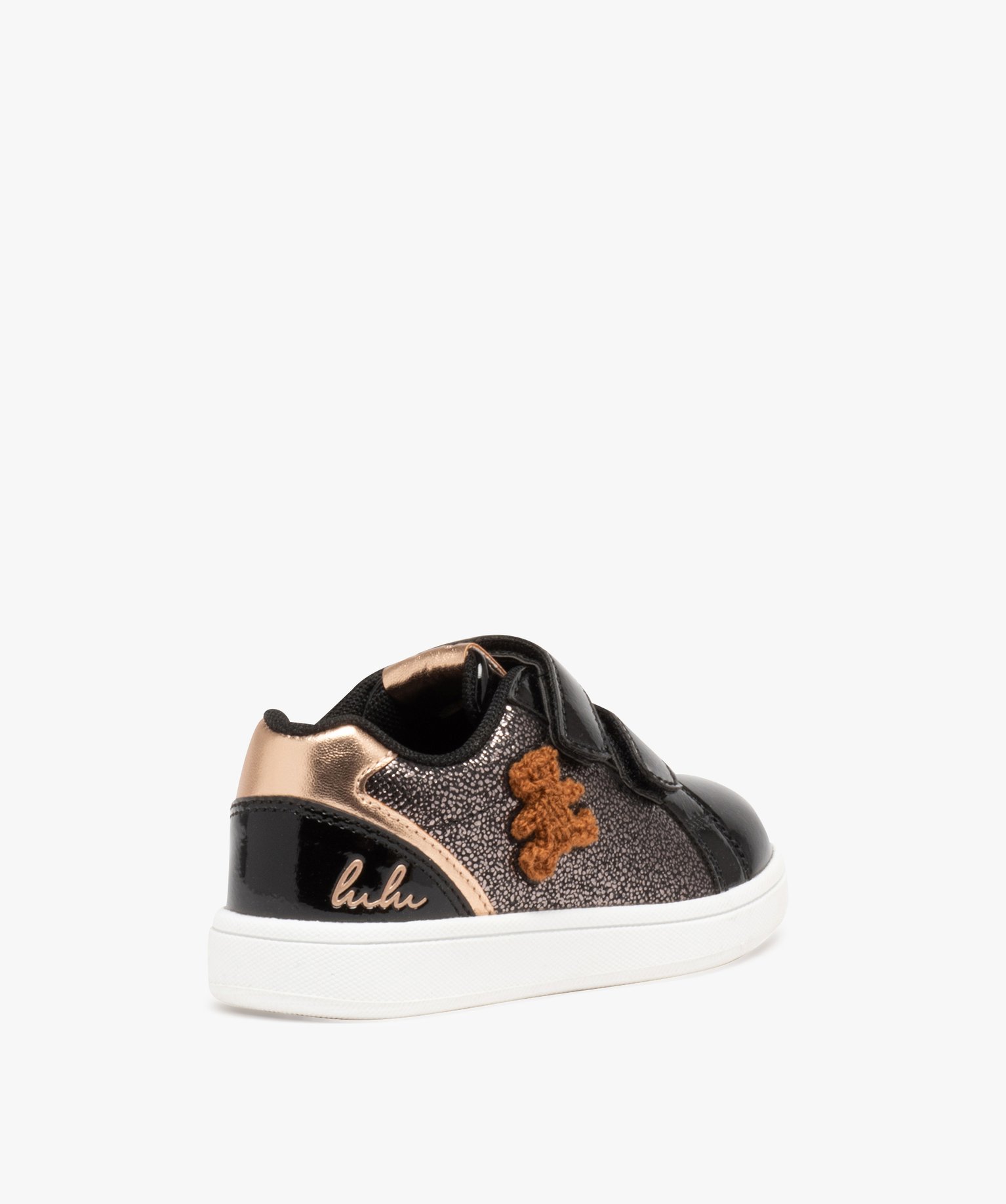 Baskets fille vernies à scratch - LuluCastagnette noir | GEMO