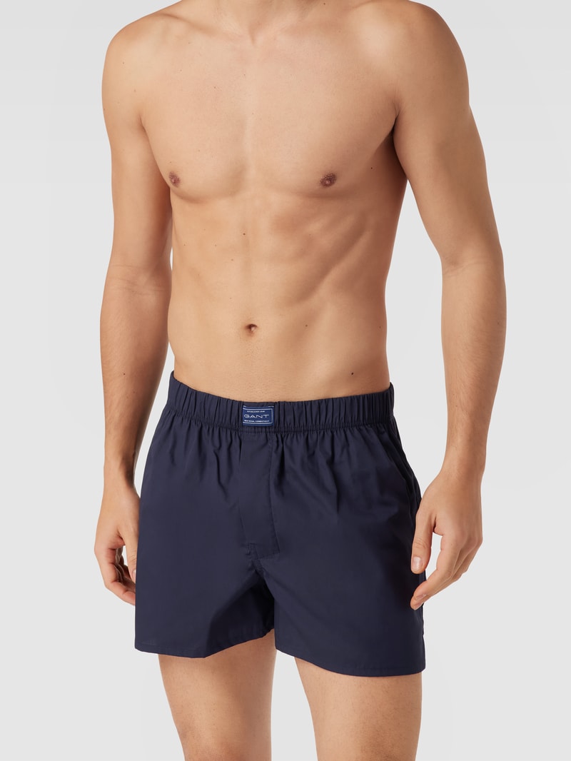 Boxershorts mit Label-Detail im 2er-Pack in dunkelblau