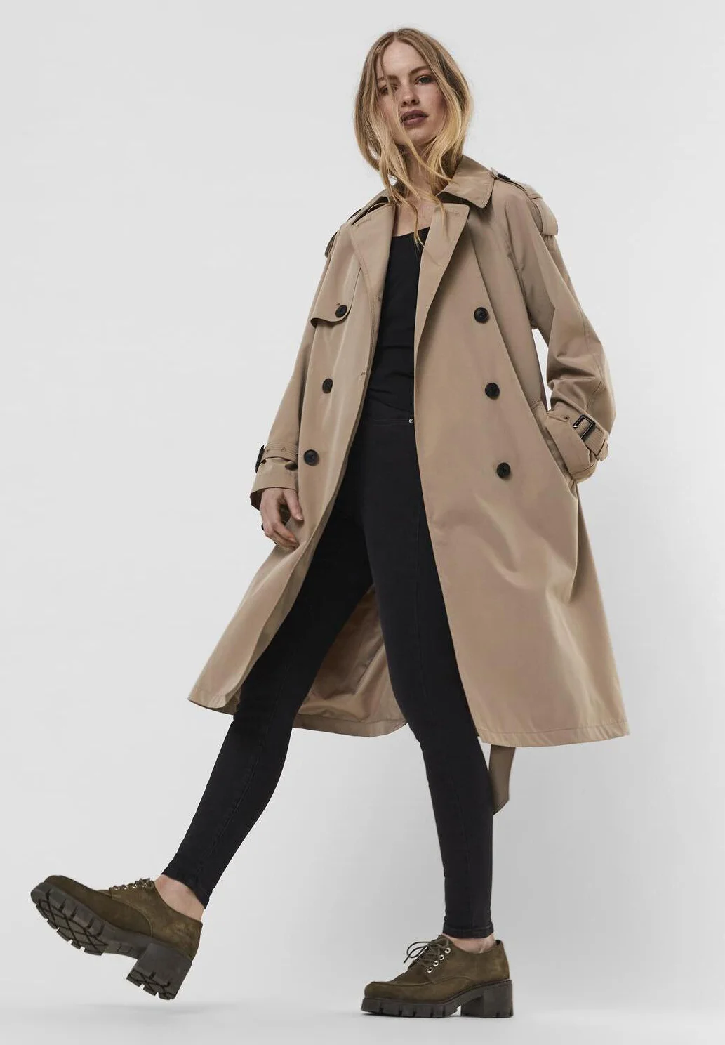 Vero Moda Petite VMRAMONNA LONG PETITE - Gabardina