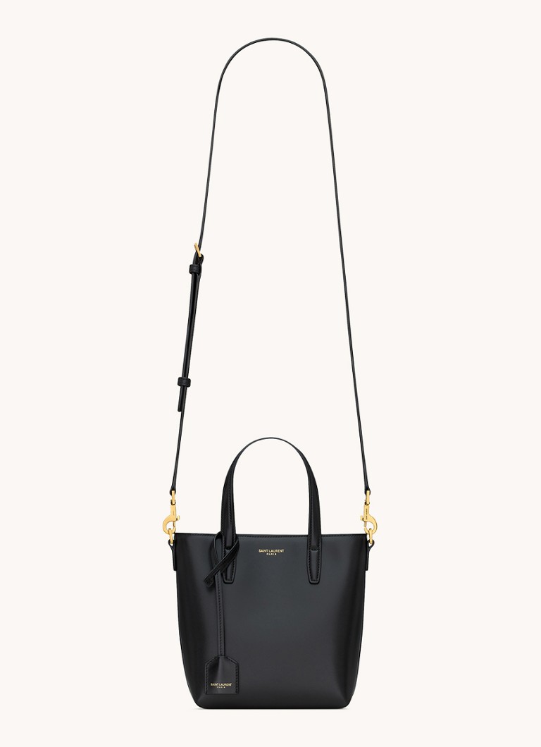 Saint Laurent Shopping Mini-veske i kalveskinn med avtakbar skulderrem