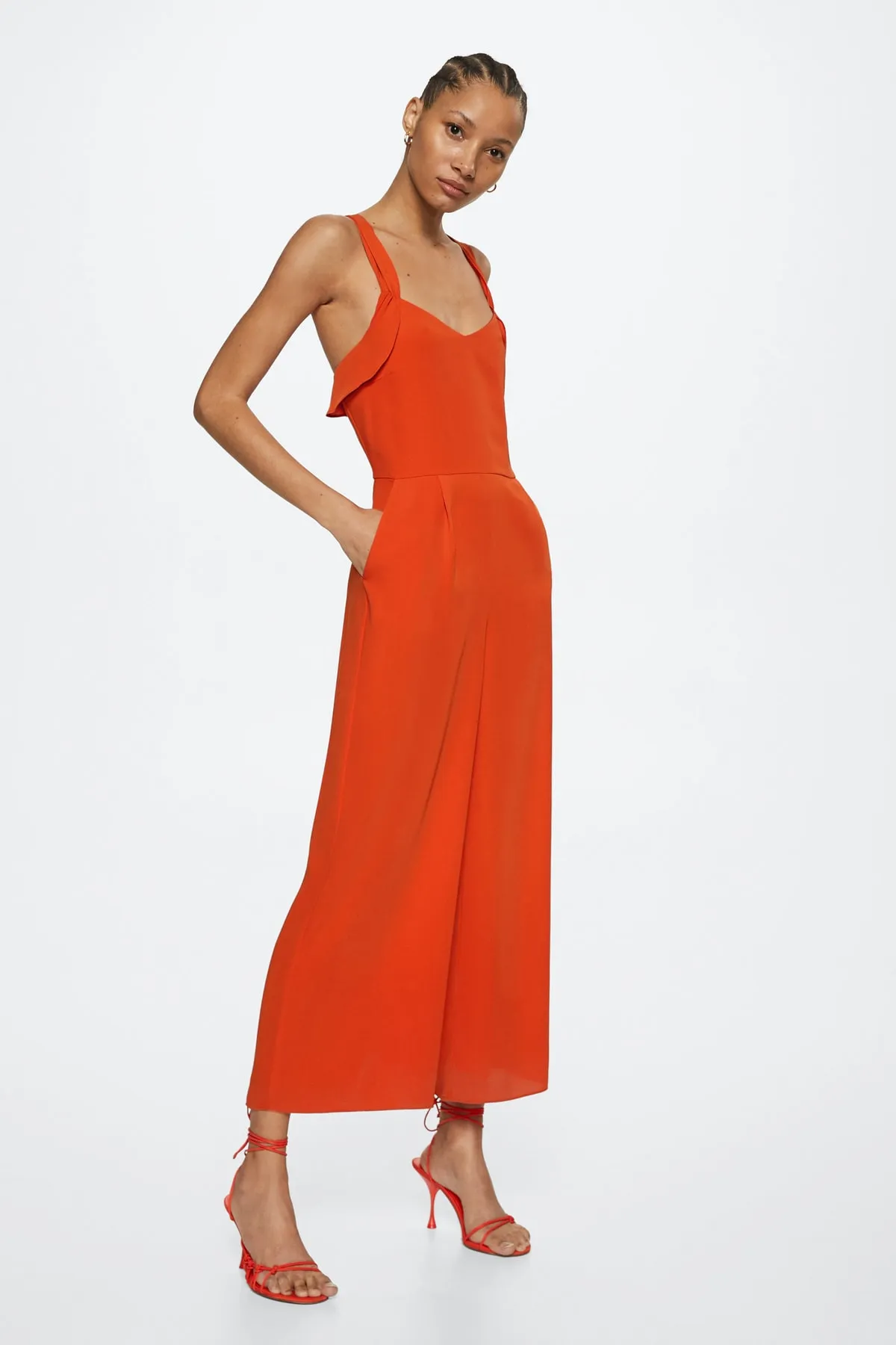 MANGO  Jumpsuit - Orange - Regular Fit