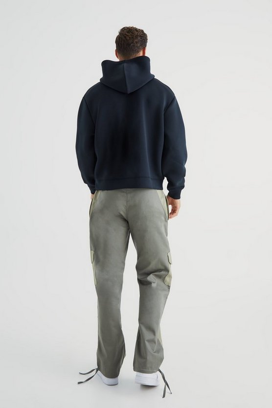 Kastiger Oversize Hoodie mit Print