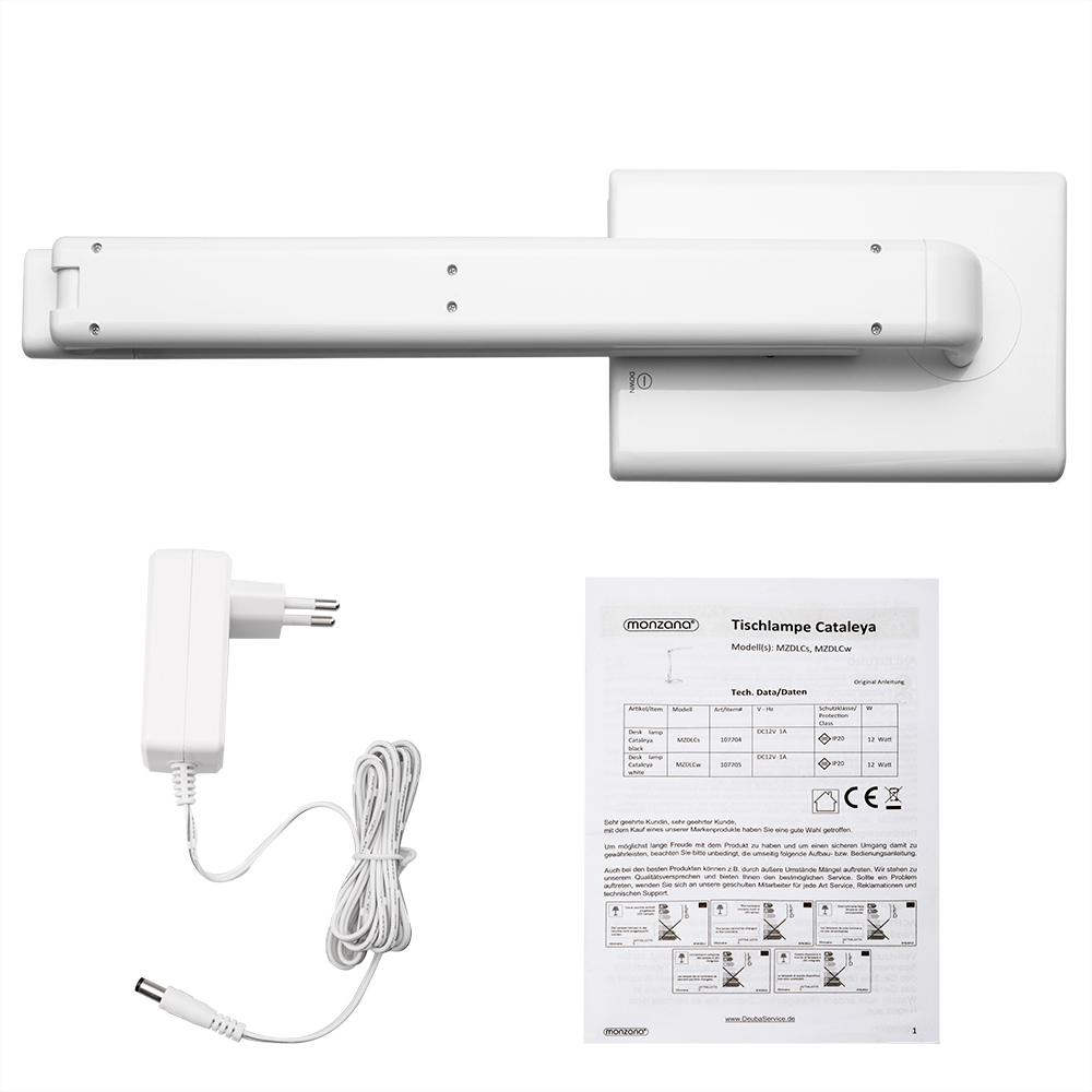 Monzana monzana® LED Tischlampe Cataleya weiß