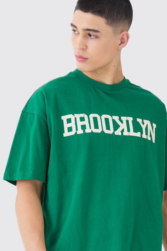 Oversize T-Shirt mit Brookly-Print