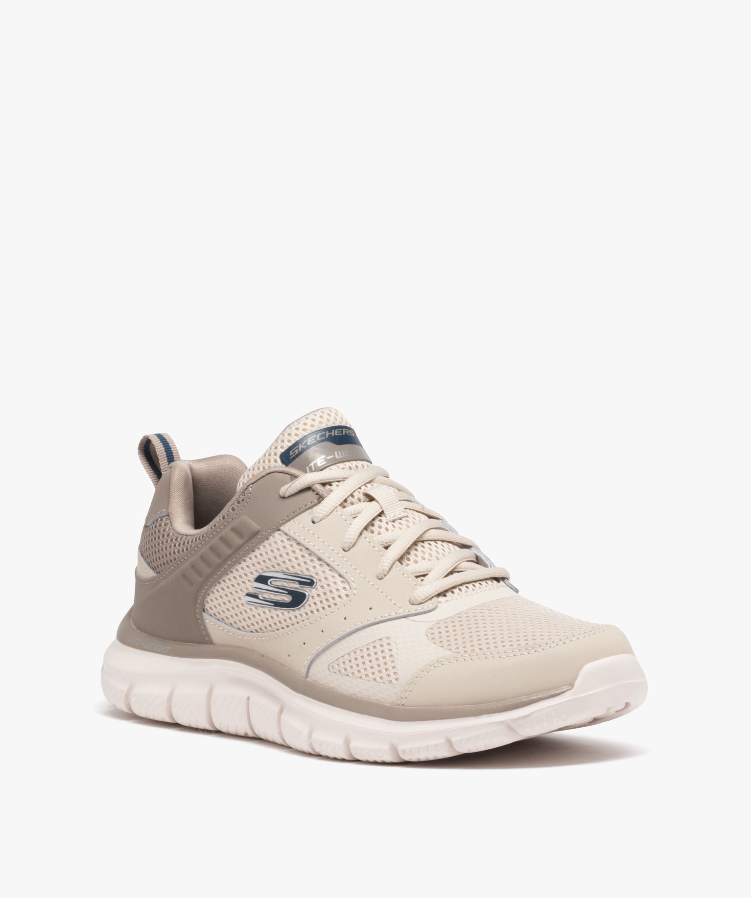 Baskets homme running unies à lacets – Skechers beige | GEMO