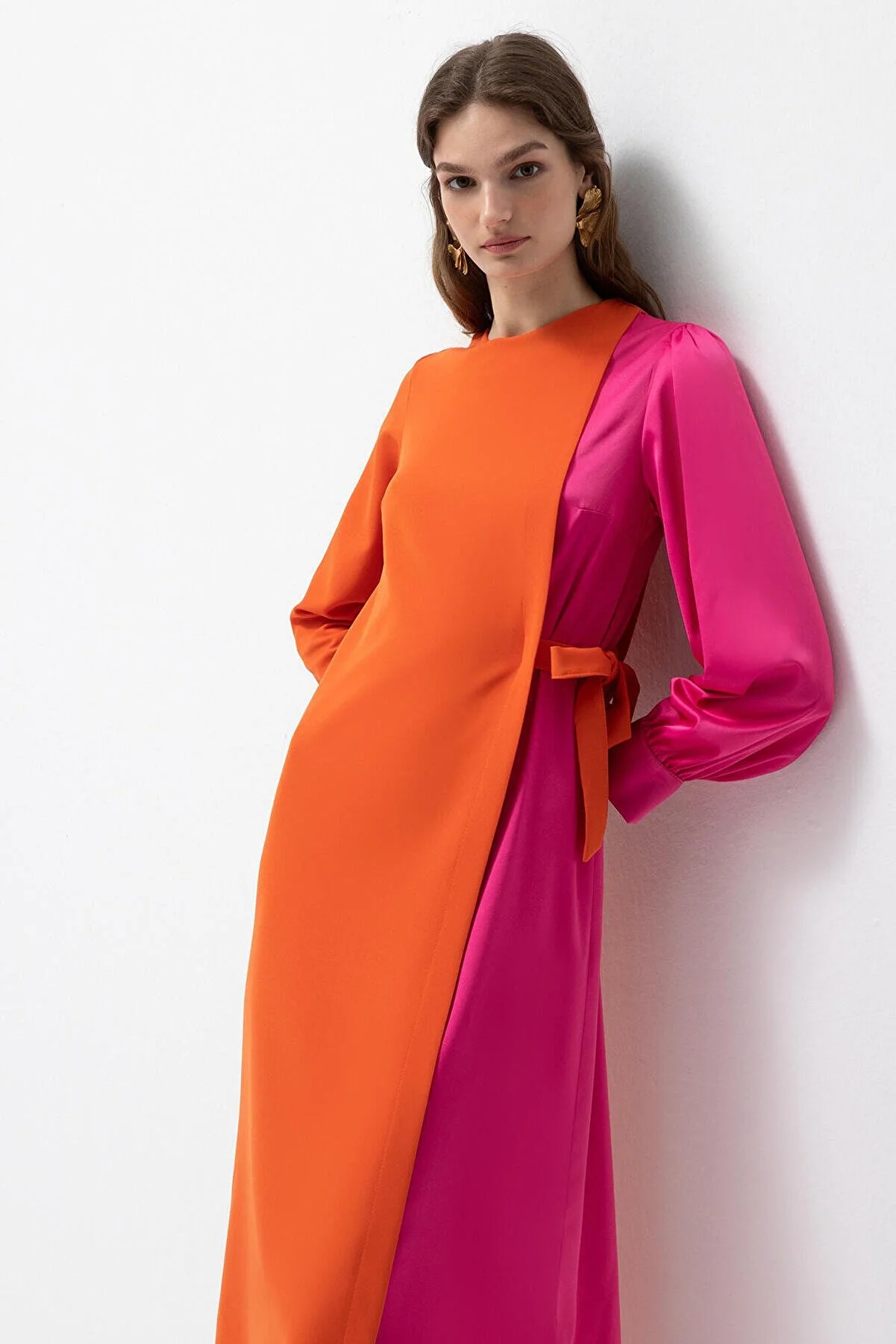 Touché Privé  Kleid - Orange - A-Linie