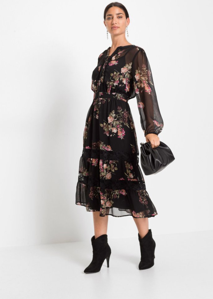 Bedrucktes Midikleid