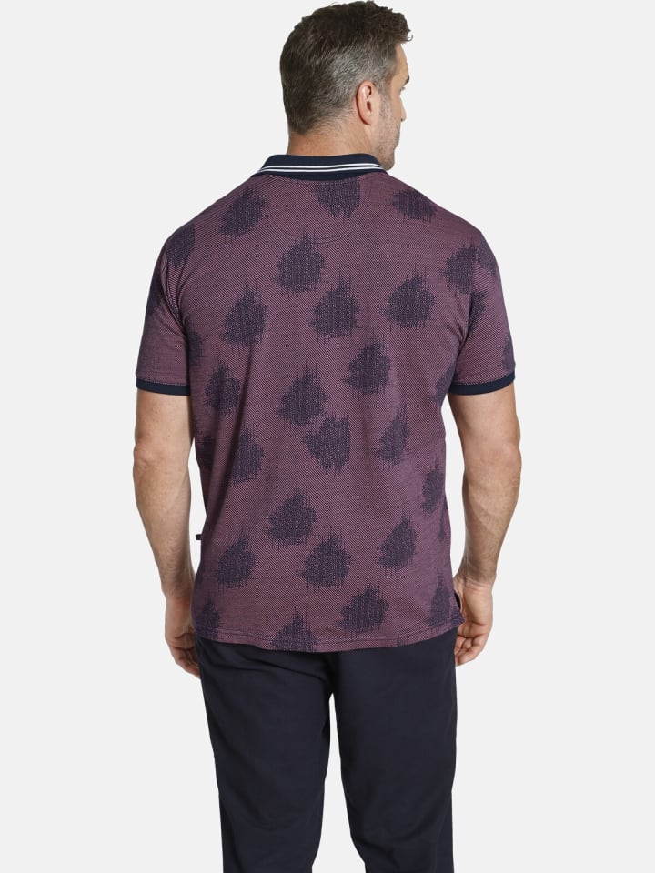 Charles Colby Poloshirt EARL NEELS in rosa gemustert günstig kaufen