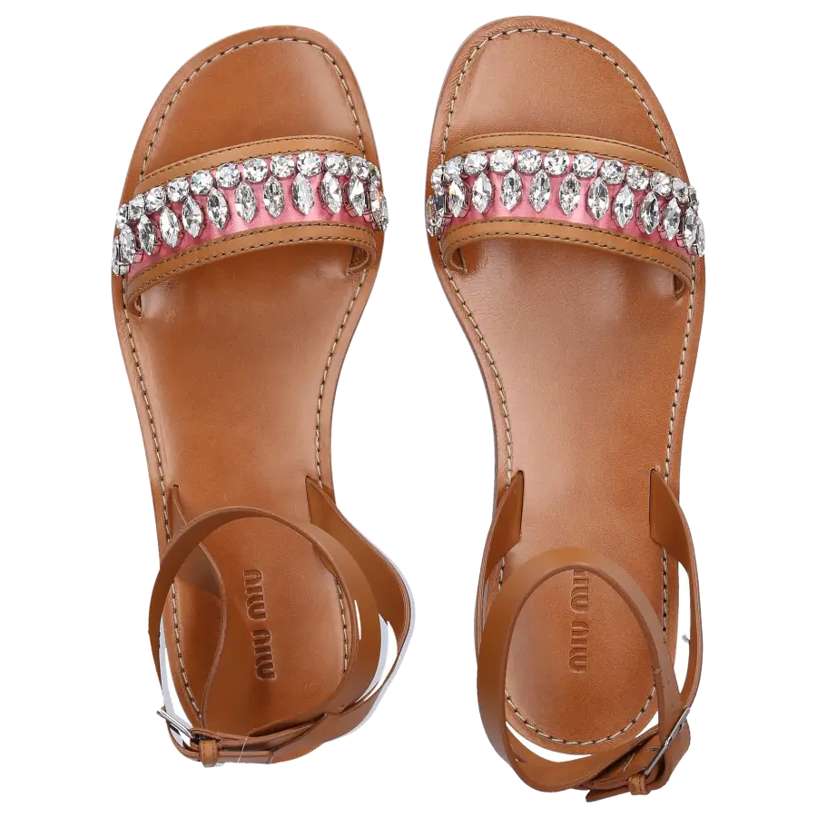 Miu Miu - Sandalen Kalbsleder - beige