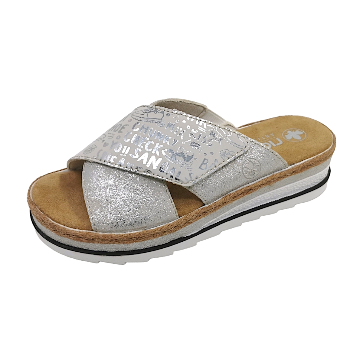 Rieker Vanatu/Aleria V7979-80 Silber 80 Kreide-Silver