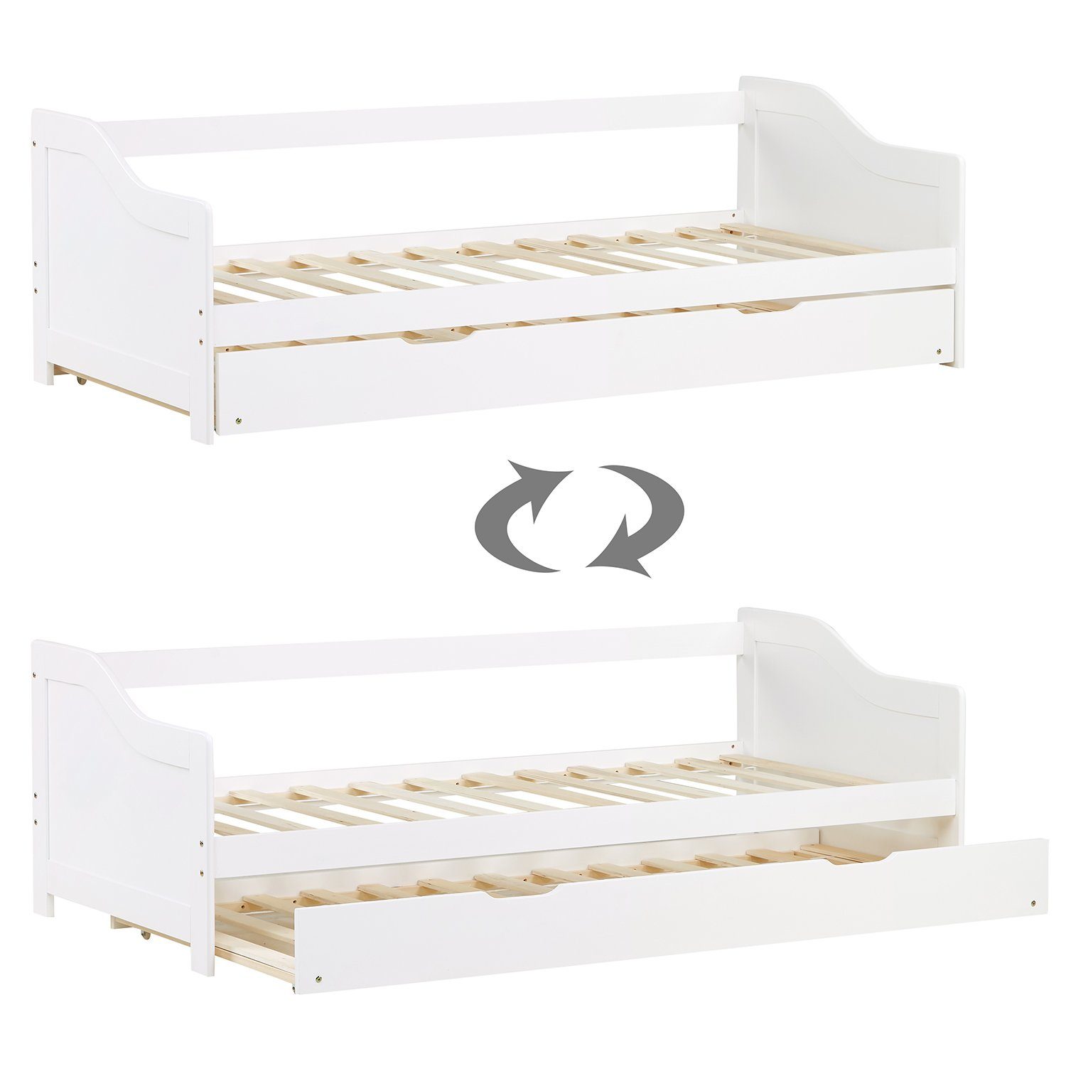 Holzbett Kinderbett Ausziehbett 90x200 Kojenbett