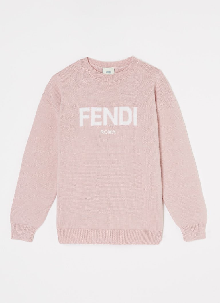 Fendi  Fijngebreide trui van wol met ingebreid logo
