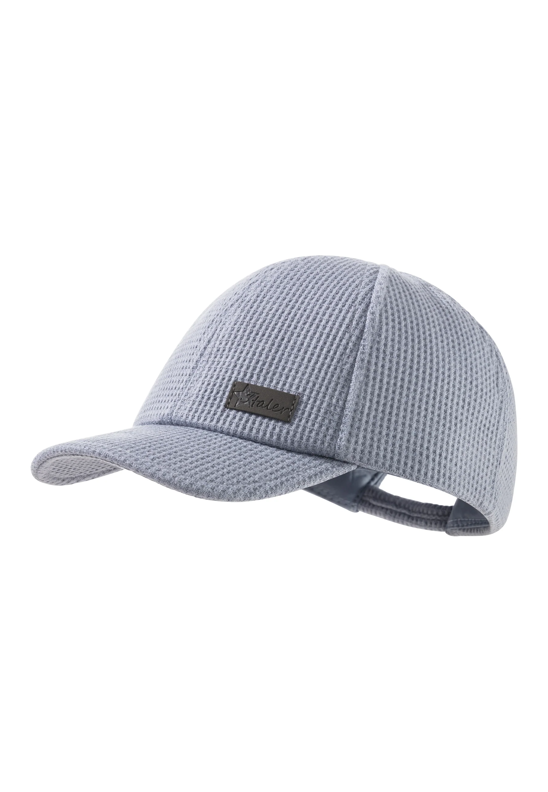 Baseballcap aus Waffelpique in Unifarben mit Logo-Patch