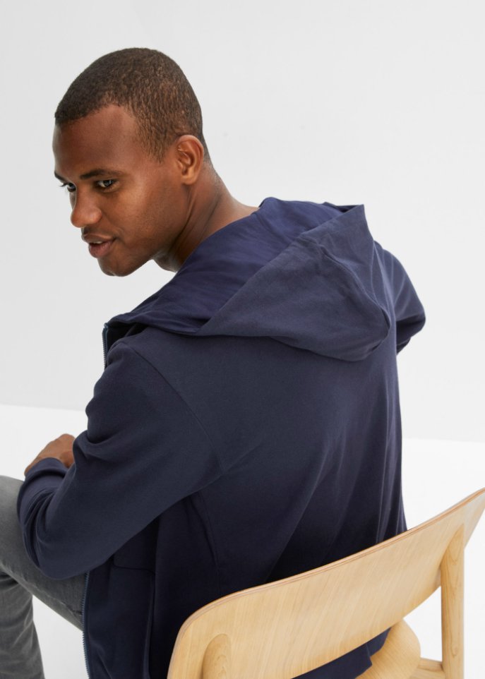 Sweatjacke mit Kapuze mit recyceltem Polyester