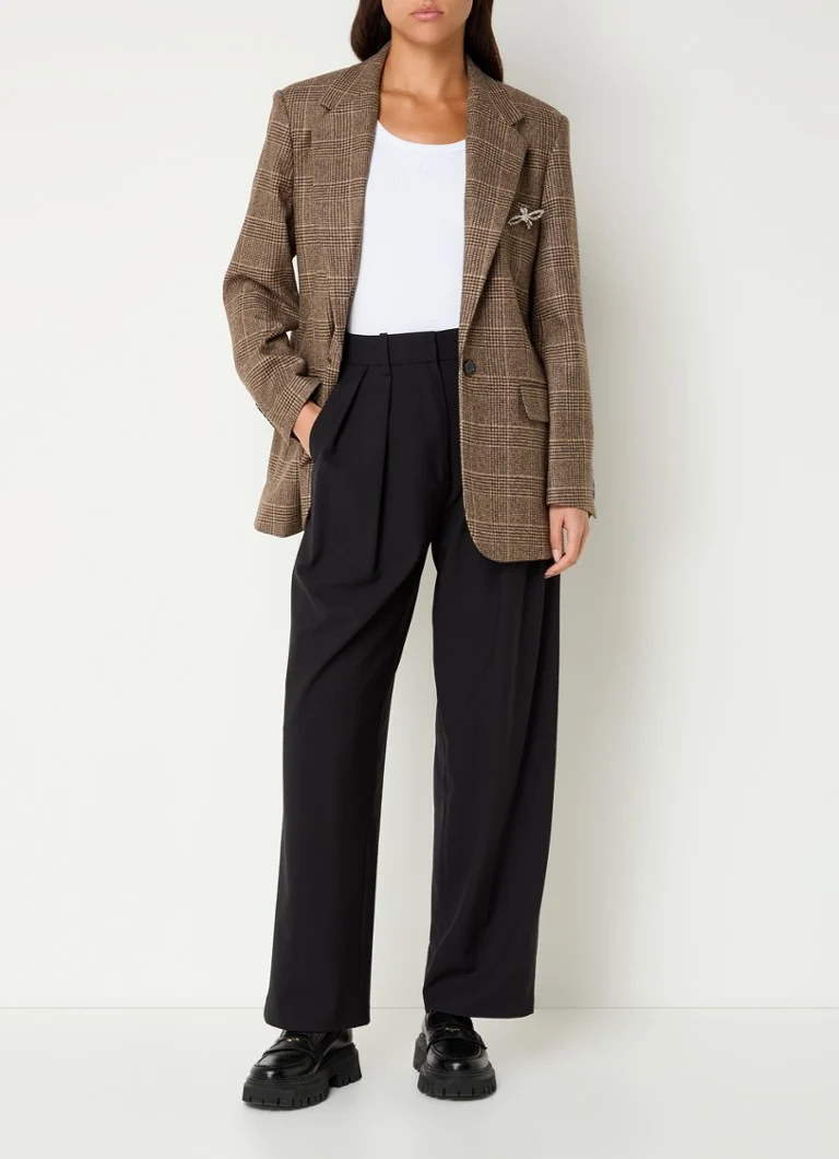 Blazer Maje in misto lana con tasche a spilla e a patta
