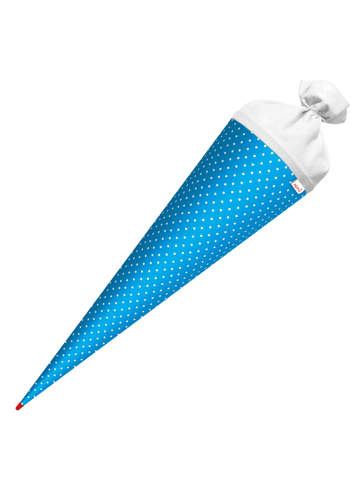ROTH Bastel-Schultüte groß pazifikblau weiße Punkte 70 cm in Hellblau günstig kaufen onesize