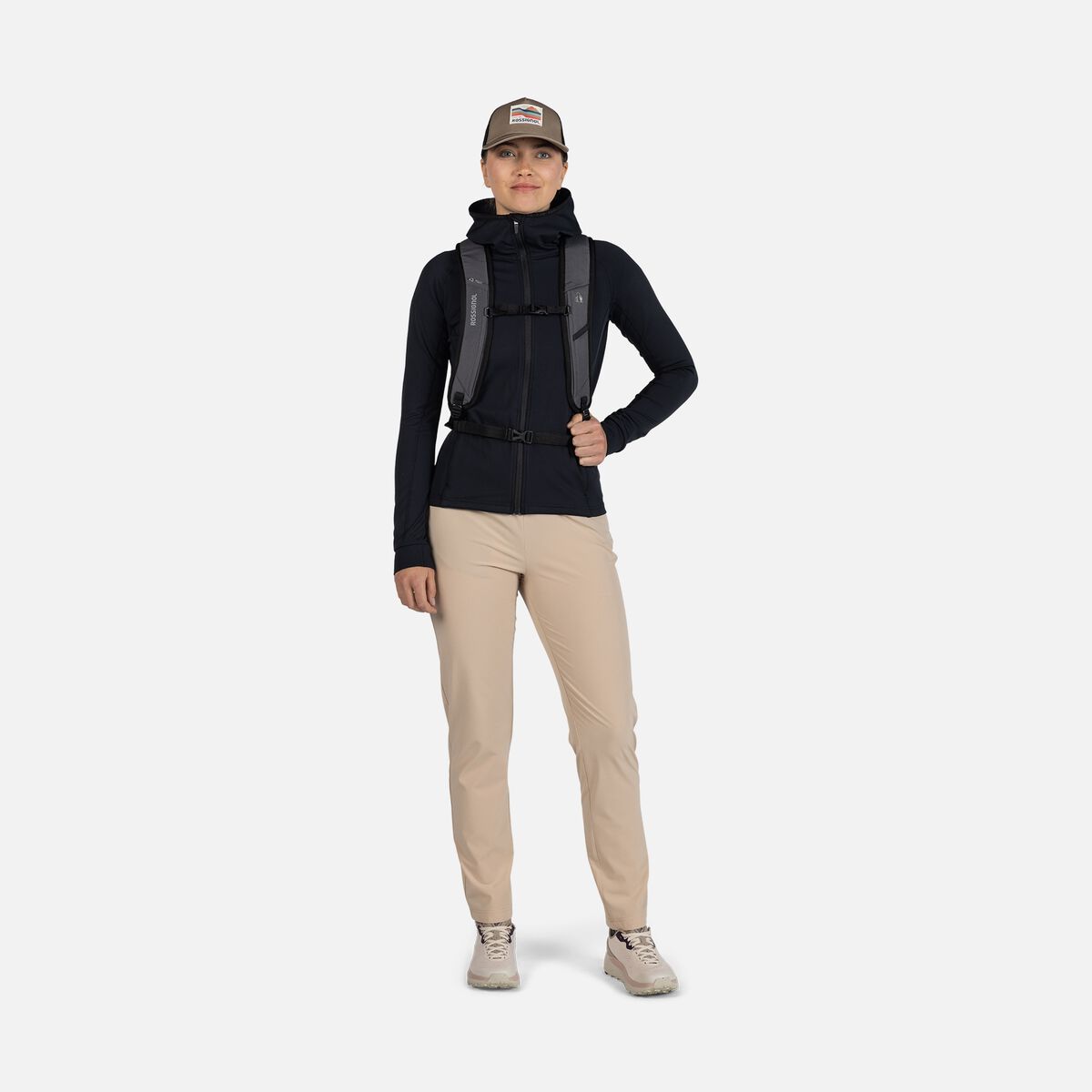 Dünnes Damen-Midlayer mit durchgehendem Reißverschluss