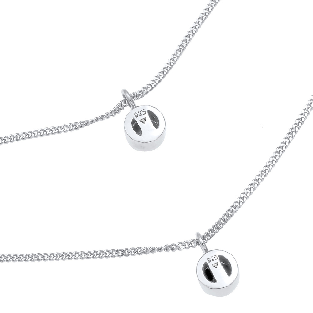 Elli Elli Collier Ronde de cristaux en argent sterling 925 collier