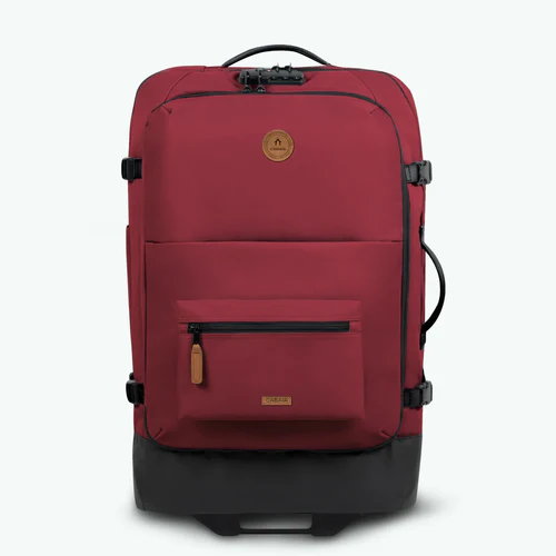 Sibiu medium 2-wheel soft suitcase, burgundy