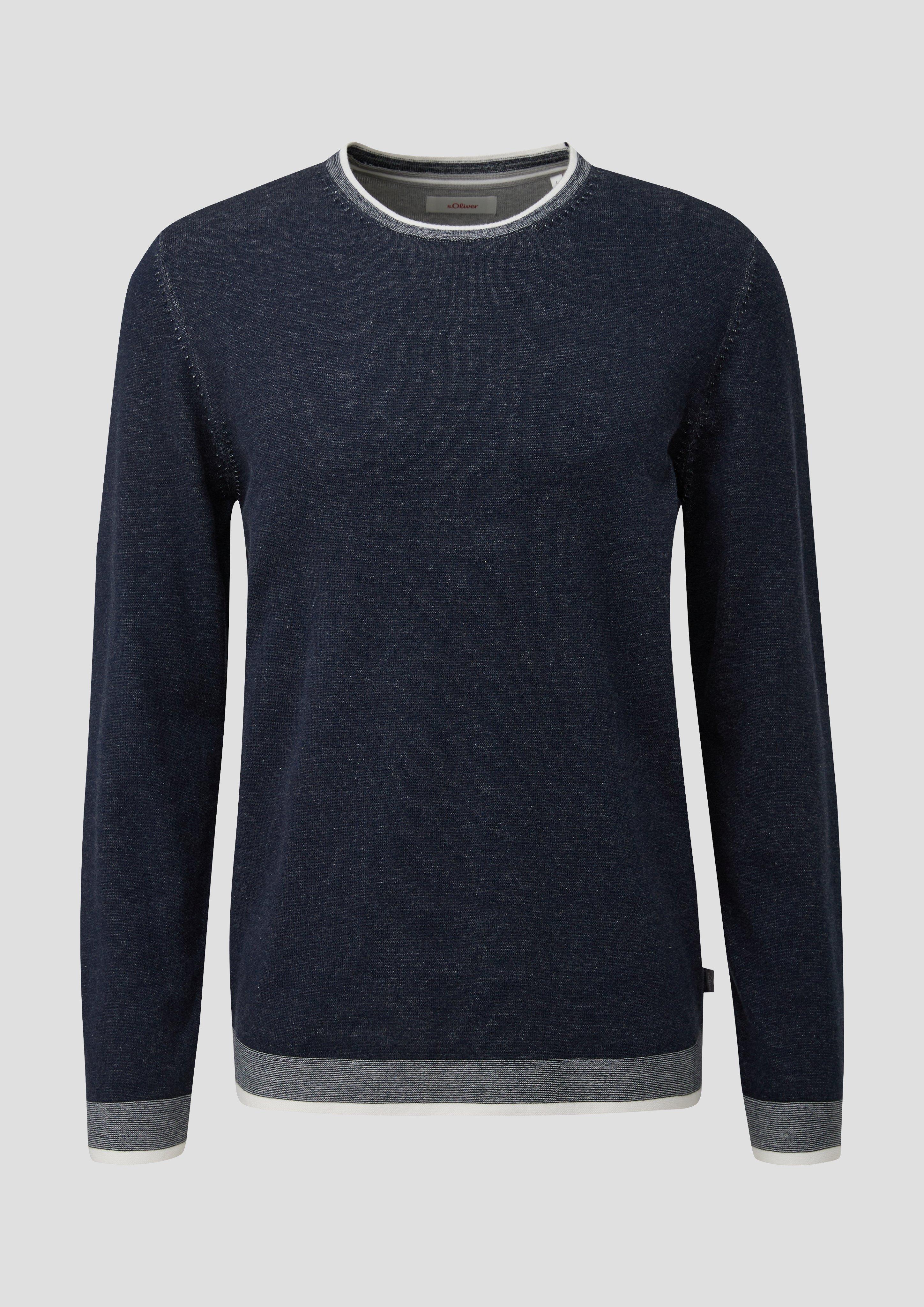 Strickpullover in melierter Optik  2144089-59X0