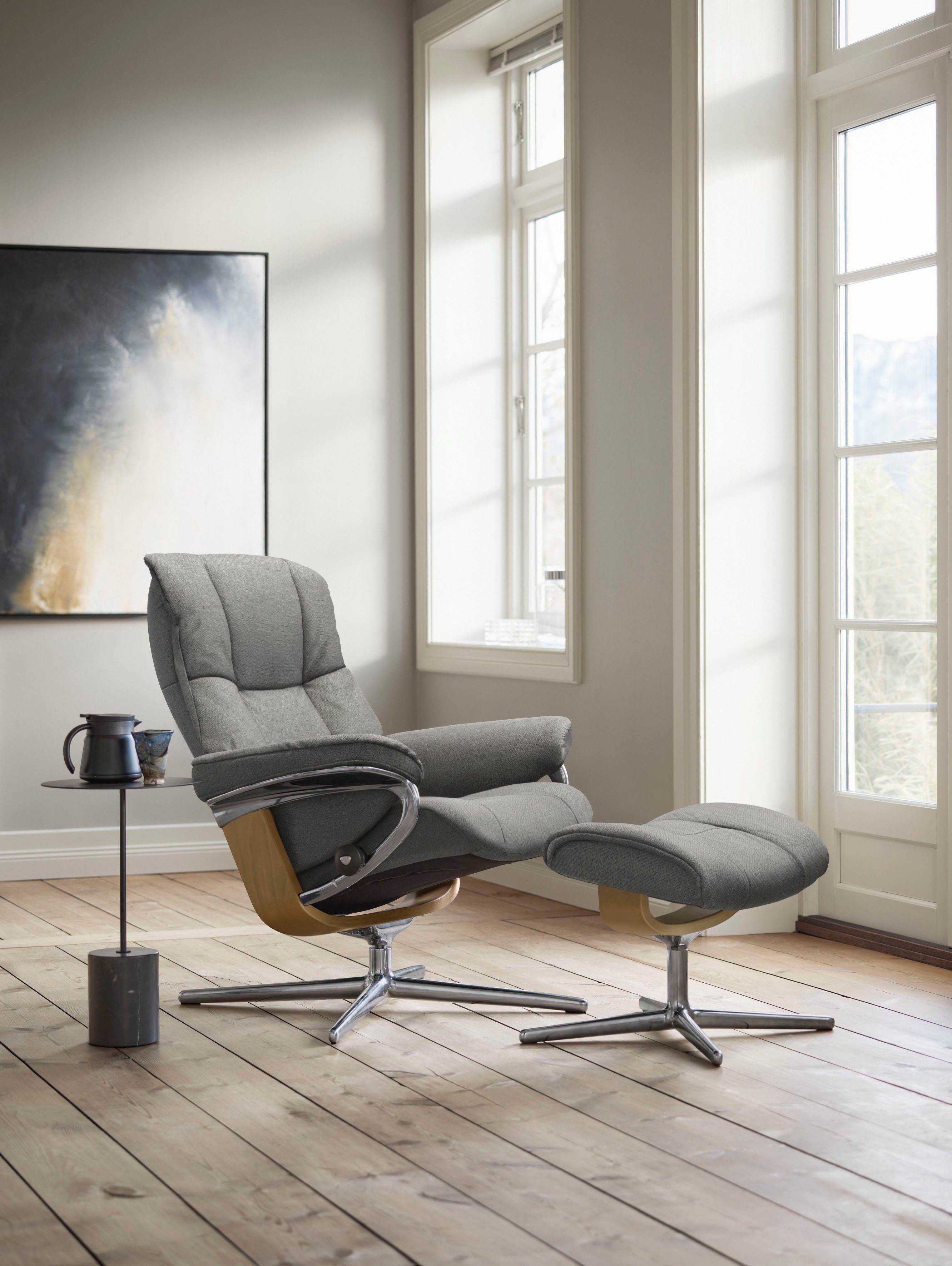 Stressless® Relaxsessel Mayfair, mit Cross Base, Größe S, M & L, Holzakzent Eiche