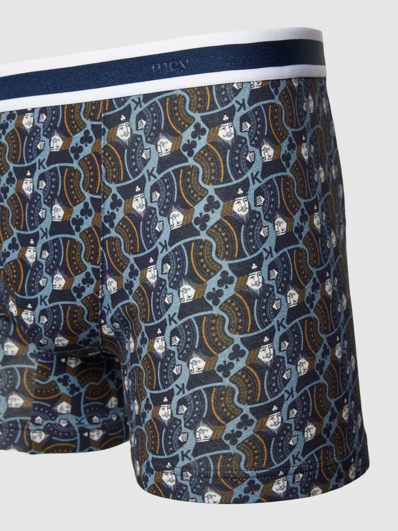 Trunks mit Allover-Muster Modell 'KING' in rauchblau