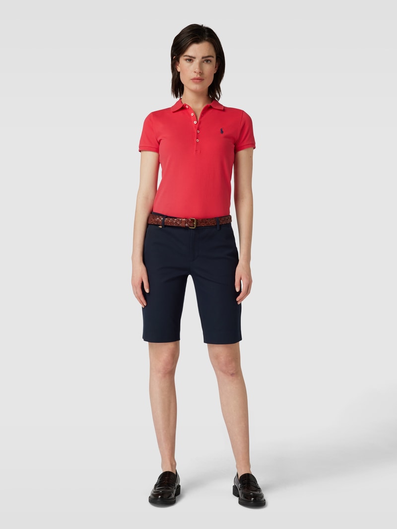 Bermudas mit Label-Detail Modell 'REALEEN' in marineblau