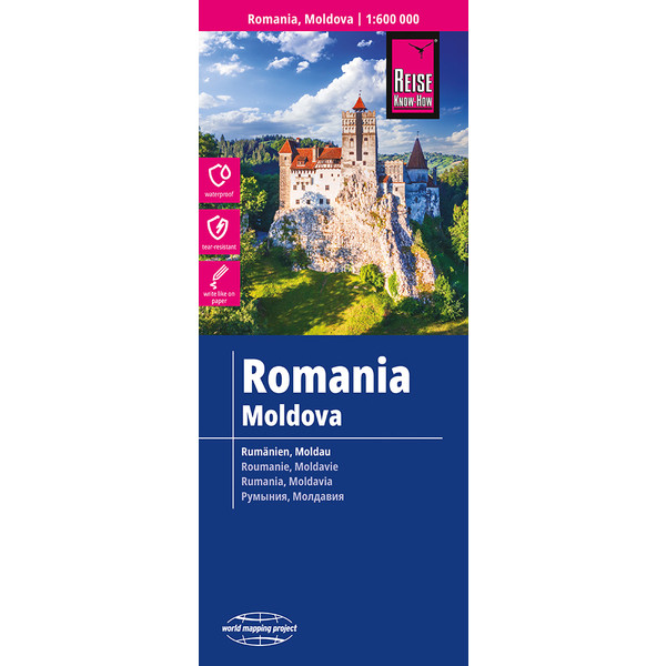 Reise Know-How Landkarte Rumänien, Moldau 1 : 600.000 - Straßenkarte
