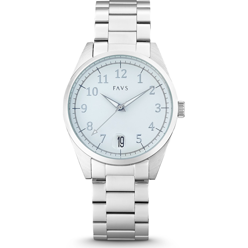 FAVS Montre pour hommes Acier inoxydable Montre