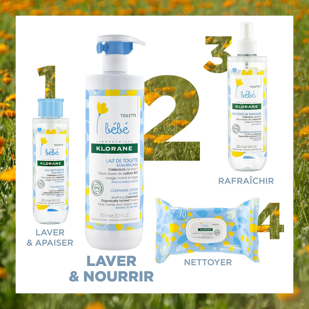 Klorane Bébé Lait de toilette 500 ml Lait de toilette
