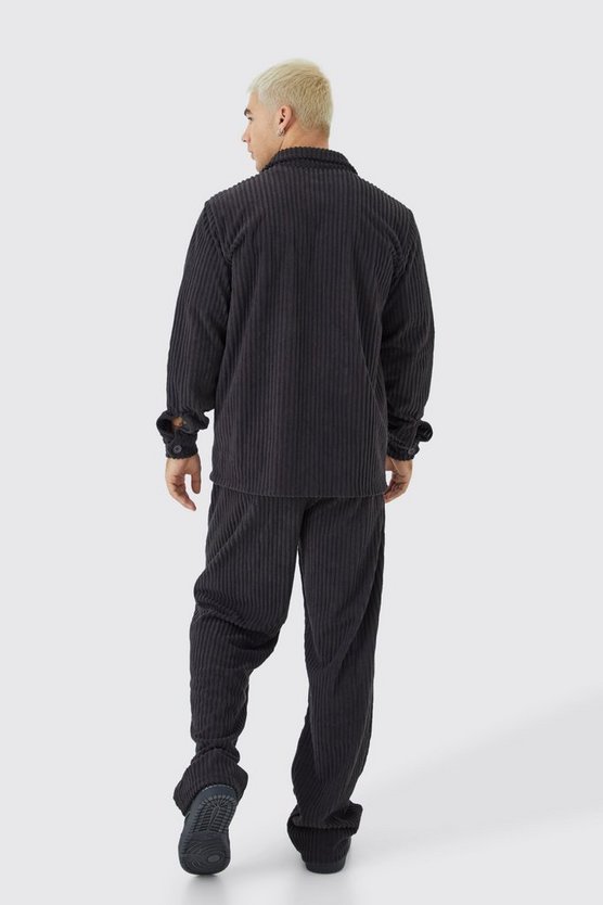 Geripptes Overshirt