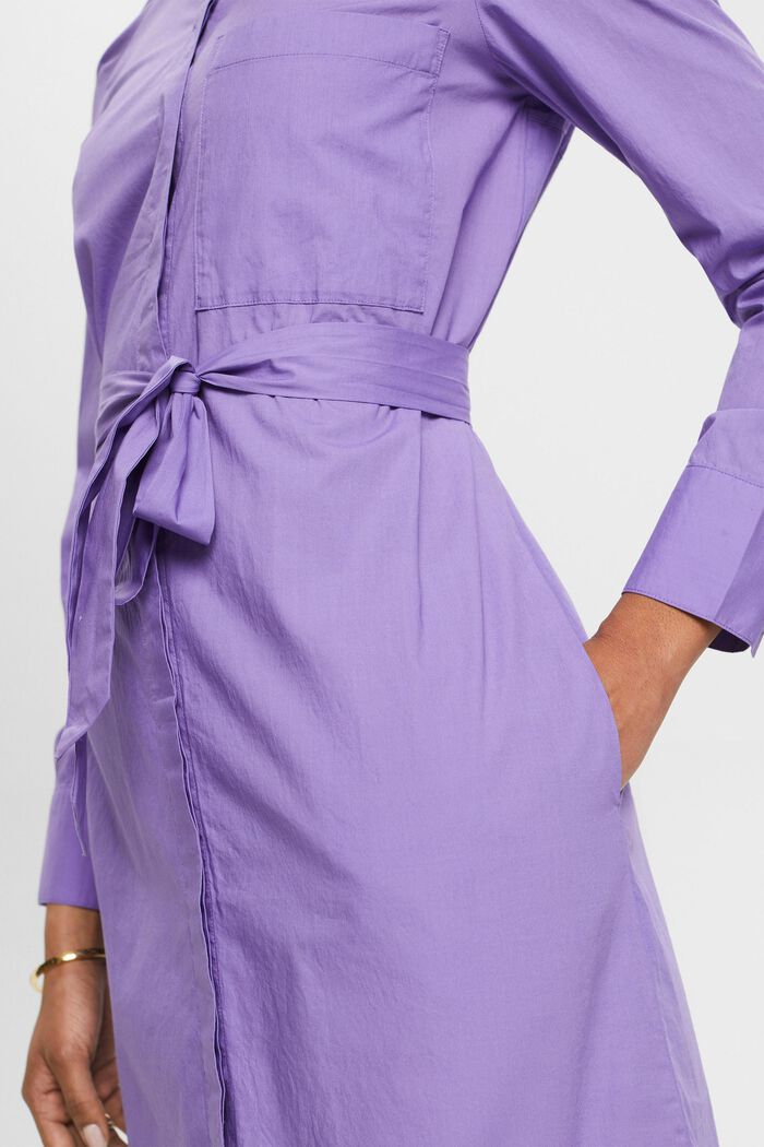 Hemdkleid aus Baumwolle mit Bindegürtel