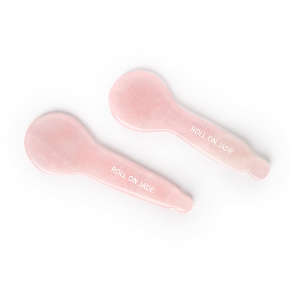 roll on jade Duo spoons quartz rose Spoons