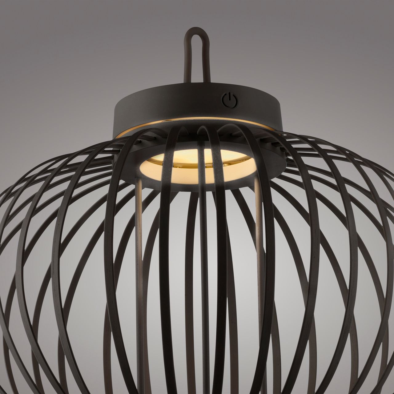 JUST LIGHT Akku Pendelleuchte AKUBA, 1x LED-Board/1,50Watt/2700Kelvin, IP44, Schwarz