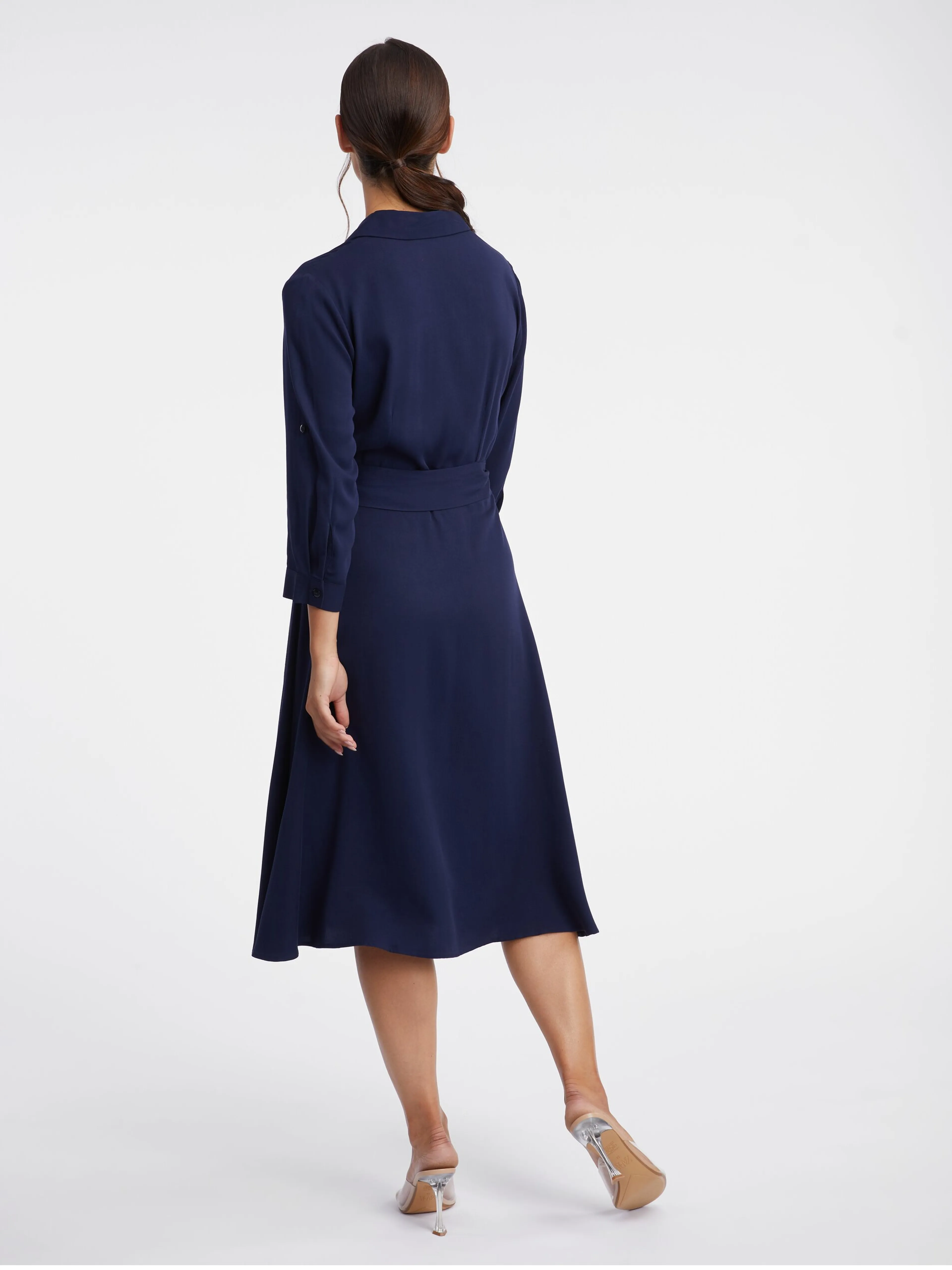 Dunkelblaues Damen-Midikleid ORSAY