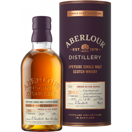 ABERLOUR 17 ANS - SINGLE CASK - AMERICAN OAK BARREL - EN ETUI
