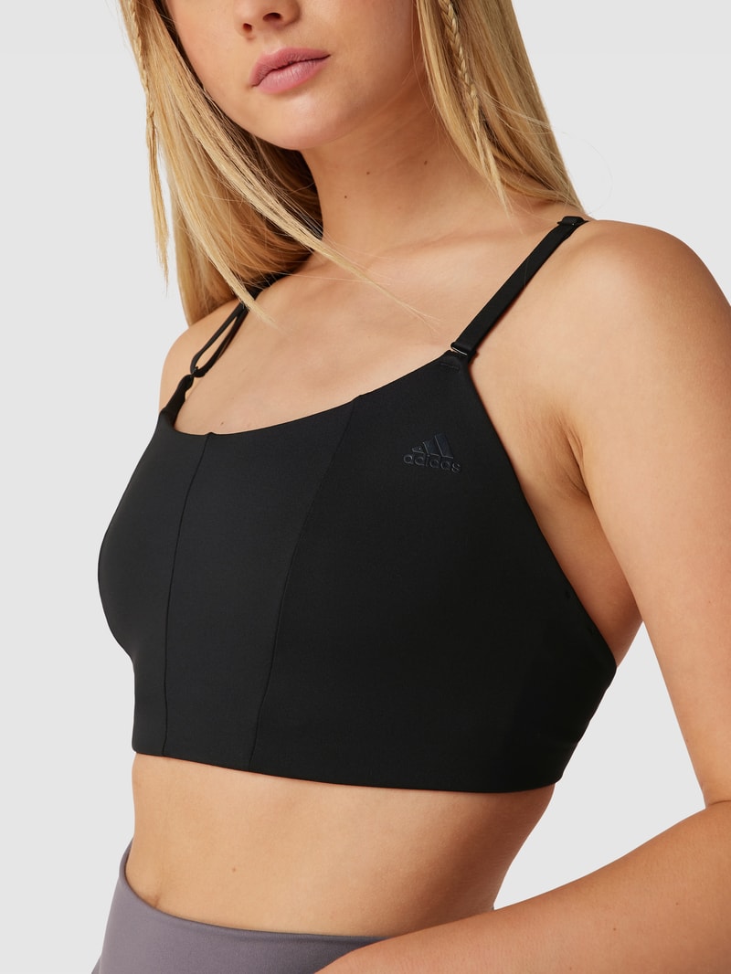 Bustier mit Label-Detail in schwarz