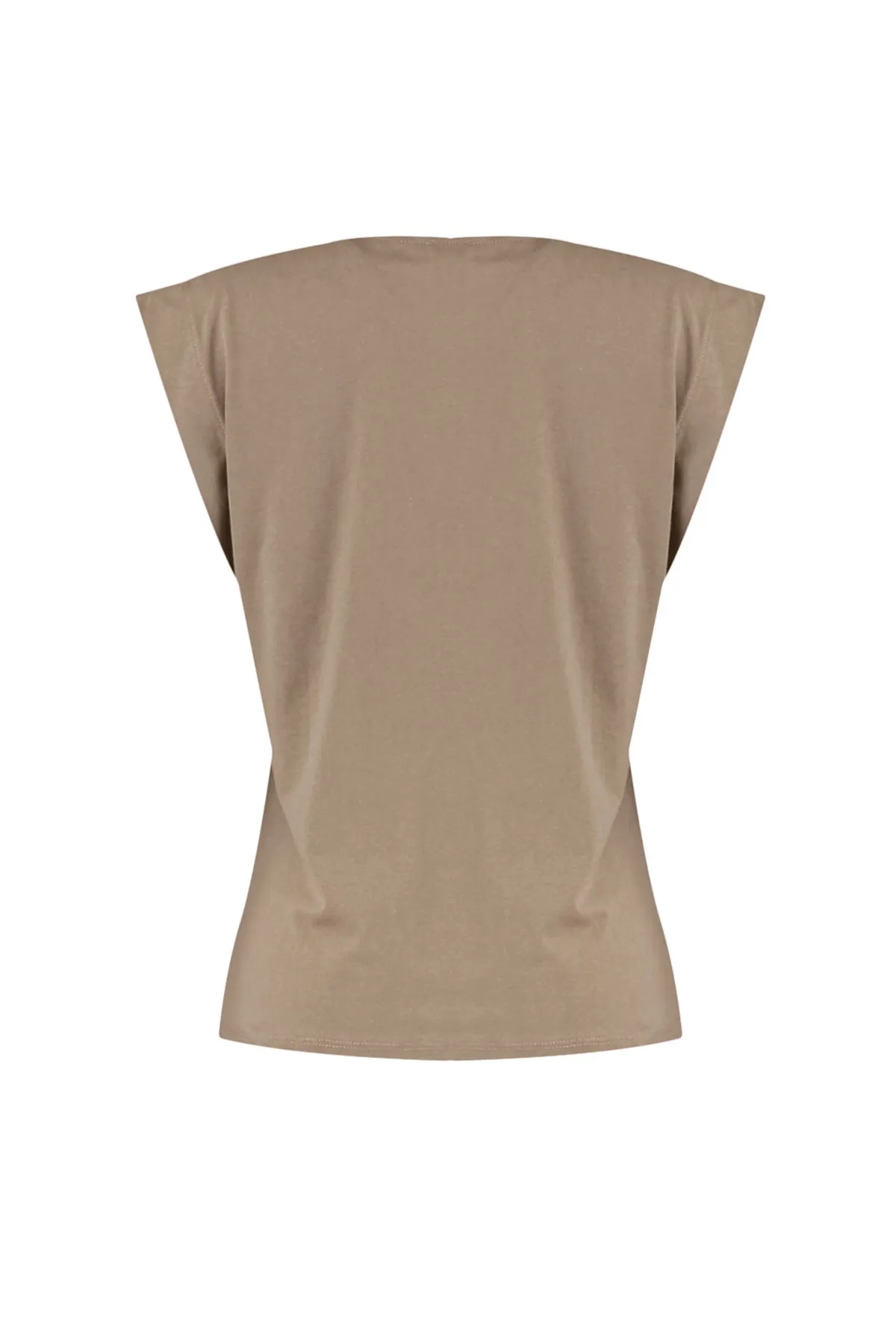 Trendyol Collection  Nerzfarbenes Basic-Strick-T-Shirt mit Rundhalsausschnitt aus 100 % Baumwollwatte TWOSS20TS0021