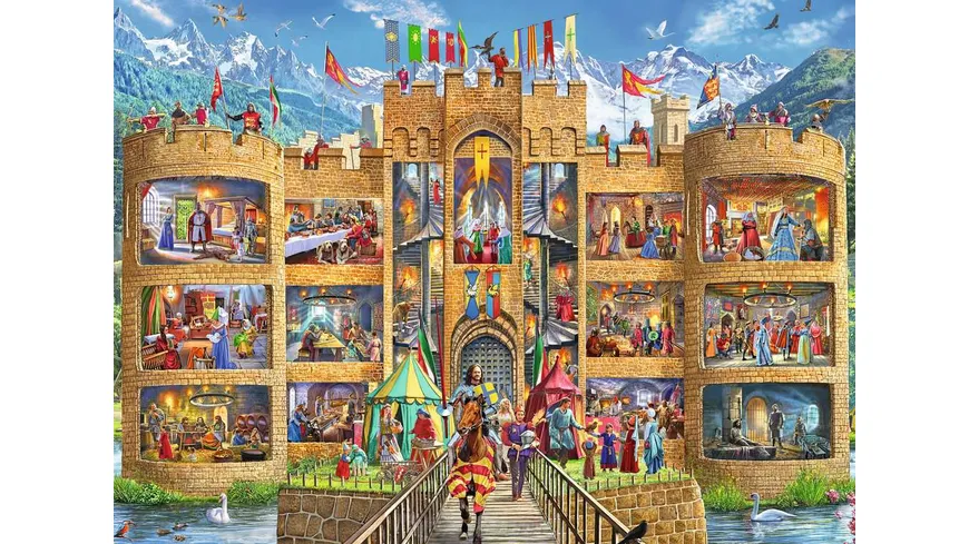 Ravensburger Puzzle - Blick in die Ritterburg, 150 XXL Teile