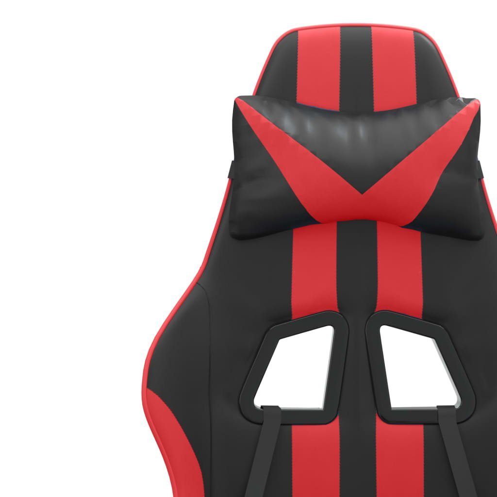vidaXL Gaming-Stuhl Gaming-Stuhl mit Fußstütze Drehbar Schwarz & Rot Kunstleder (1 St)